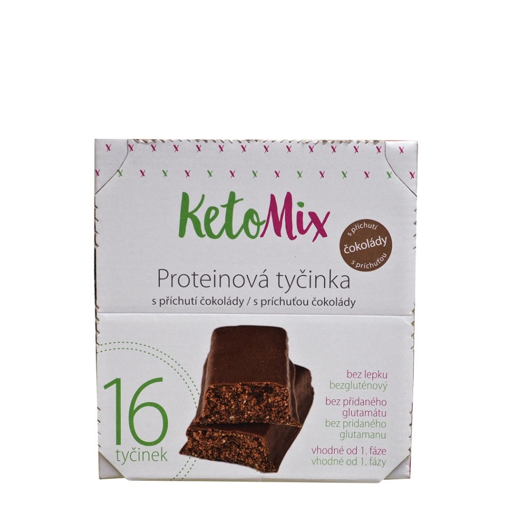 Levně KETOMIX Proteinové tyčinky s příchutí čokolády 16 ks