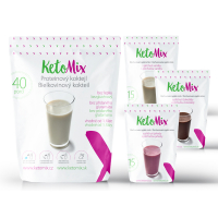 KETOMIX Proteinový koktejl čokoláda, vanilka a jahoda 40 porcí