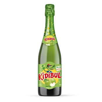 KIDIBUL Dětský šumivý nápoj 100% jablko 750 ml (Nealkoholická vína)