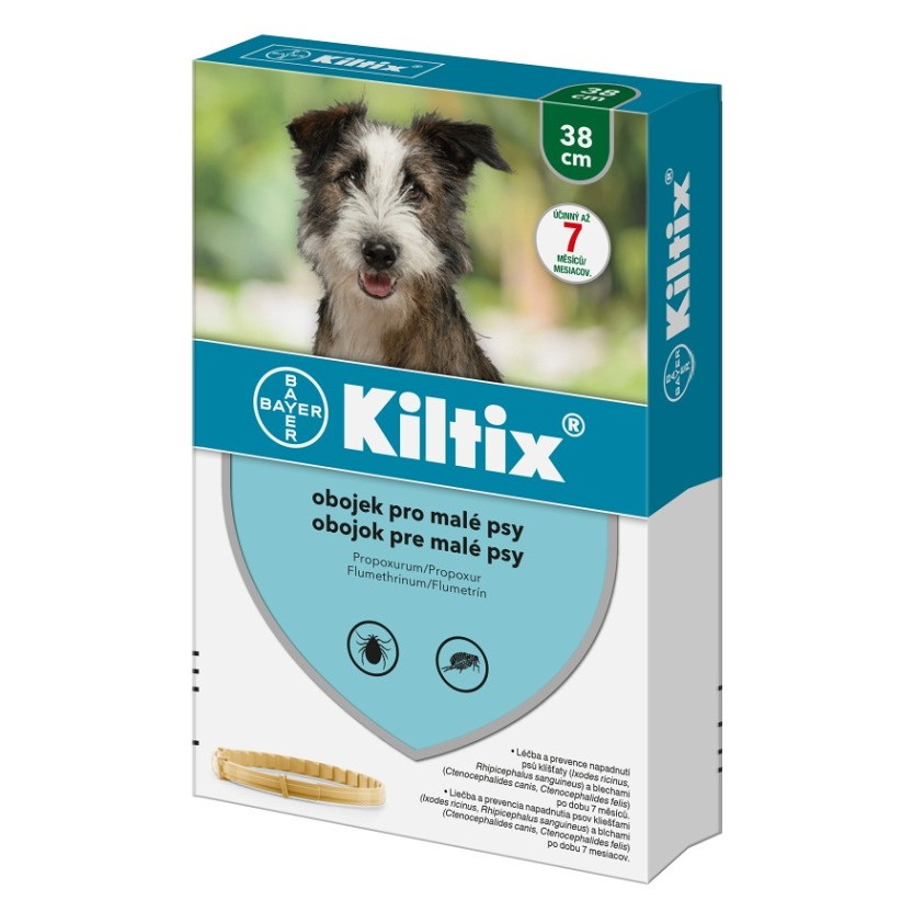 Levně KILTIX Obojek antiparazitní pro malé psy 38 cm