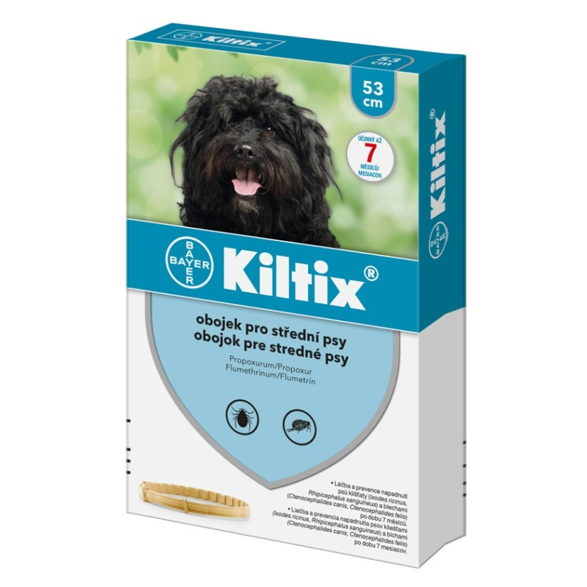 E-shop KILTIX Obojek proti blechám a klíšťatům pro střední psy 53 cm