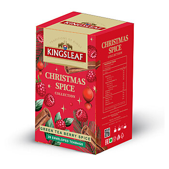 KINGSLEAF Xmas green berry spice zelený čaj 20 sáčků (Zelené čaje)