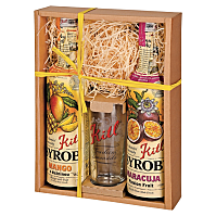 KITL Dárková kazeta se skleničkou mango + maracuja 2 x 500 ml