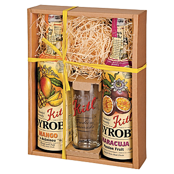 KITL Dárková kazeta se skleničkou mango + maracuja 2 x 500 ml (Sirupy a šťávy)