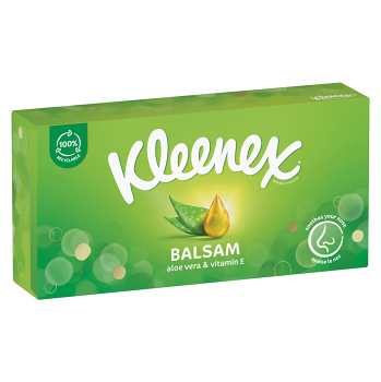 KLEENEX Papírové kapesníky 3-vrstvé Balsam Box 64 kusů