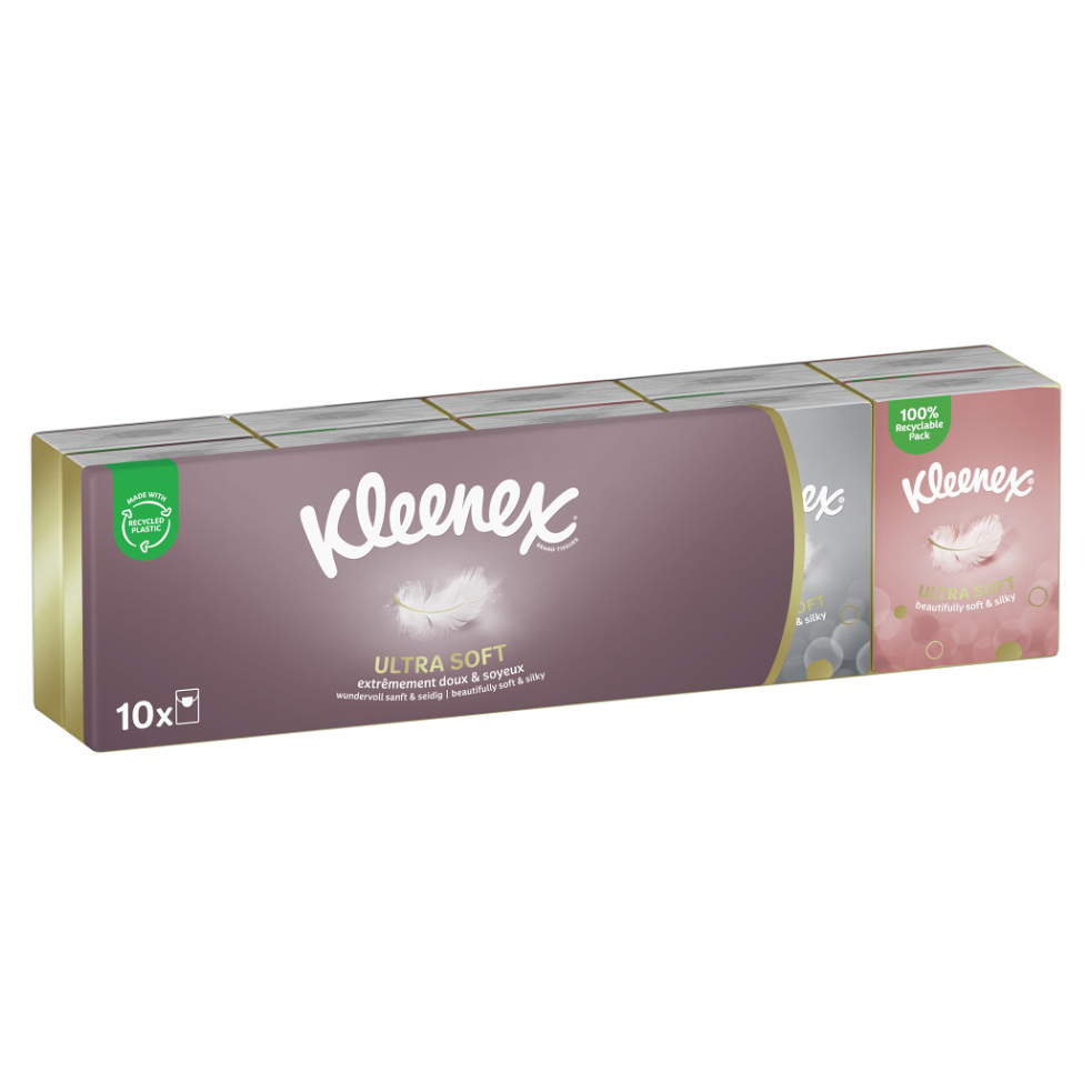 KLEENEX Papírové kapesníky 4-vrstvé Ultra Soft Mini 10 x 7 kusů