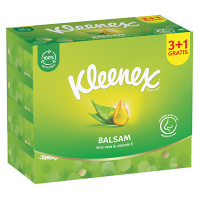 KLEENEX Papírové kapesníky 3-vrstvé Balsam Box 4 x 64 kusů