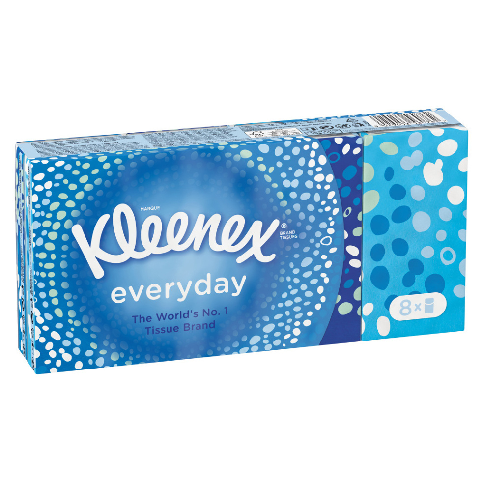 KLEENEX Papírové kapesníky 3-vrstvé Everyday 8 kusů