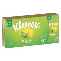 KLEENEX Papírové kapesníky 4-vrstvé Balsam 8 x 9 kusů