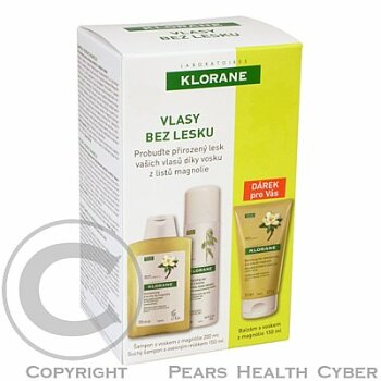 KLORANE Magnolia shampon 200ml + Baume 150ml + Dry shampon 150 ml