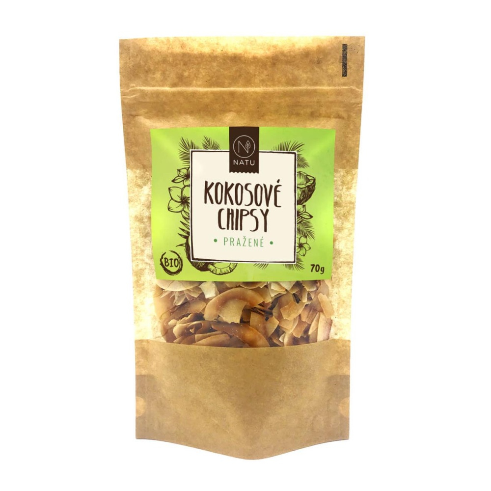 NATU Kokosové chipsy pražené 70 g BIO