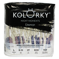 KOLORKY Night Moments noční jednorázové ekoplenky vesmír L (8-13 kg) 27 ks