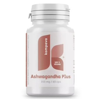 KOMPAVA Ashwagandha plus 350 mg 60 kapslí (Na energii, při únavě) - Vícesložkové