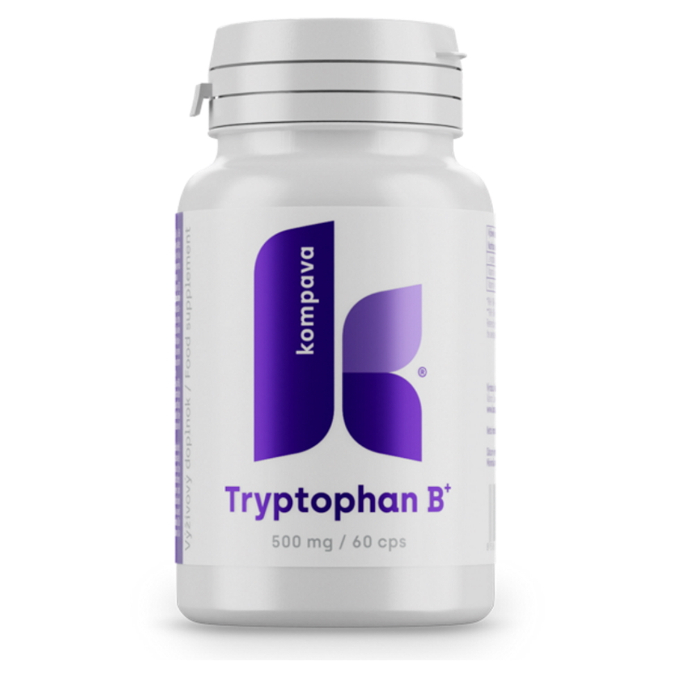 Levně KOMPAVA Tryptophan B+ 500 mg 60 kapslí