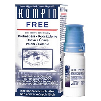 KOMPIN Free oční kapky 10 ml (Na zvhlčení očí, umělé slzy)