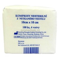 Kompres Netex nesterilní 10x10/100ks 4 vrstvy ZSZ