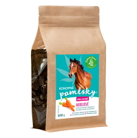 ZELENÁ ZEMĚ Konopné pamlsky pro koně příchuť mrkev 500 g