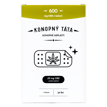 KONOPNÝ TÁTA CBD náplasti 20mg 30 kusů (Přírodní péče o tělo) - Přírodní