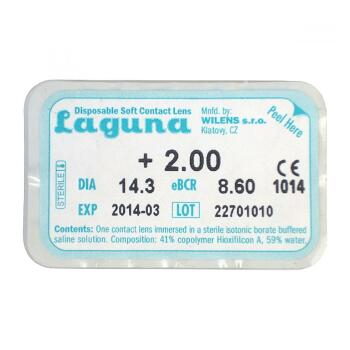 Kontaktní čočky měkké Laguna +2,00D/8,60 mm 1 ks zkušební