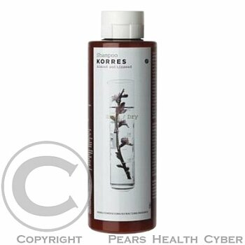 KORRES šampon pro suché a poškozené vlasy s mandlí a lnem a BIO extrakty 250 ml