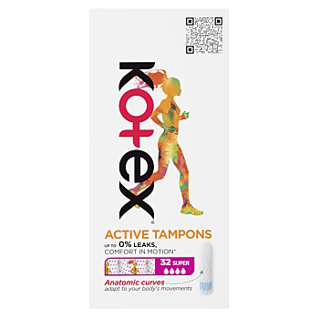 KOTEX Active super tampony 32 ks (Tampóny) - Super