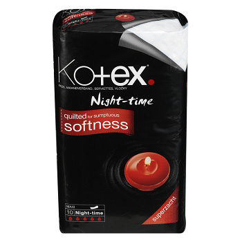KOTEX Dámské hygienické vložky Maxi Night 10 kusů