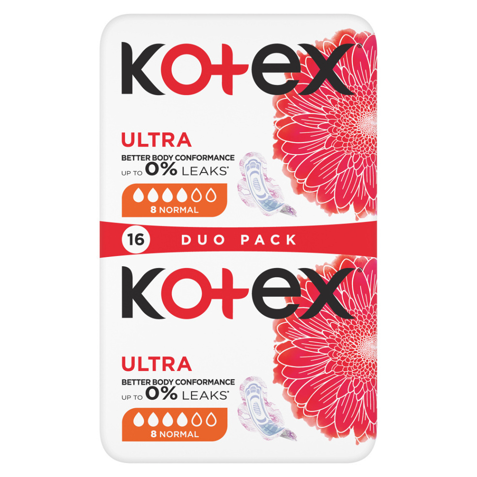 KOTEX Ultra Dámské hygienické vložky Normal 16 kusů