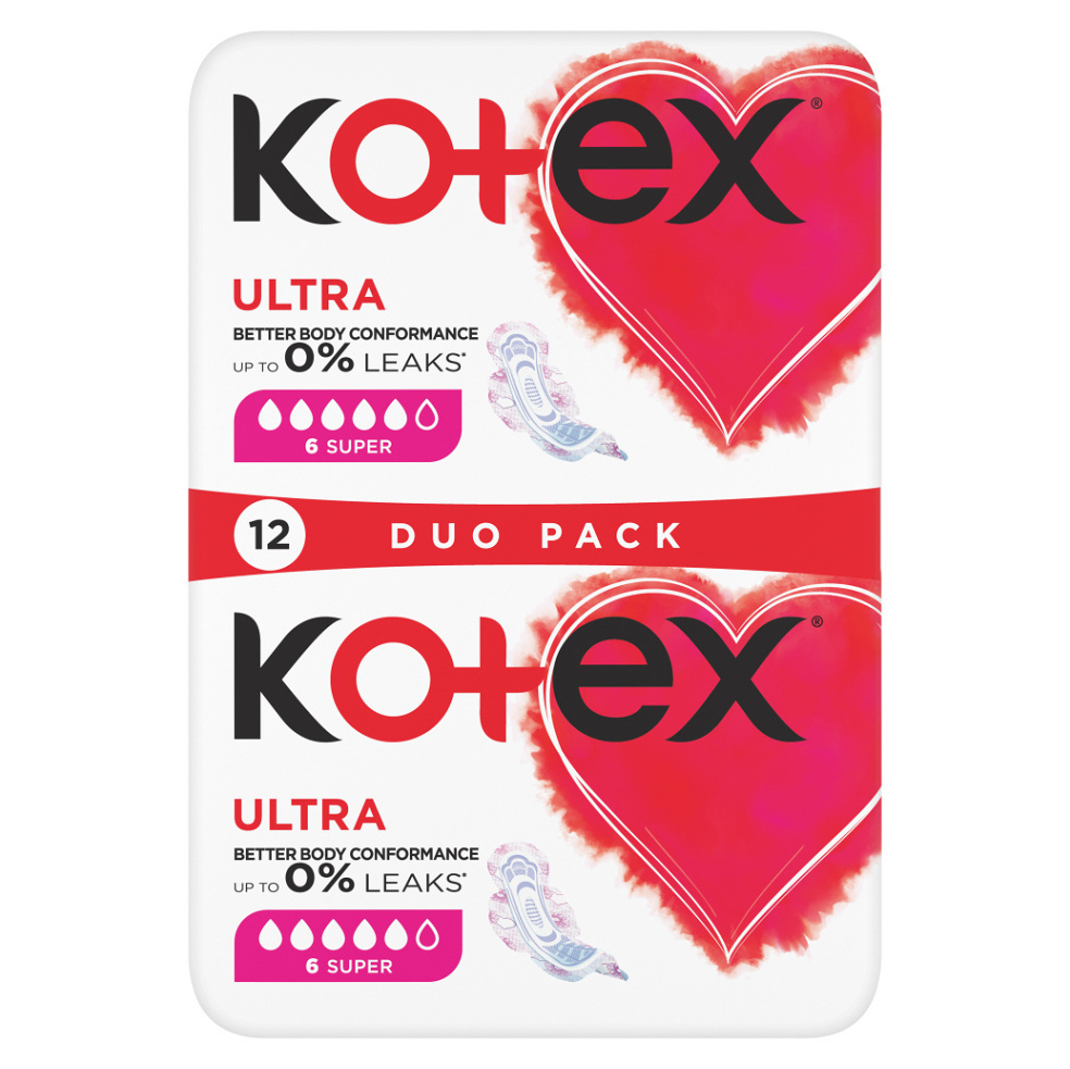 KOTEX Ultra Dámské hygienické vložky Super 12 kusů