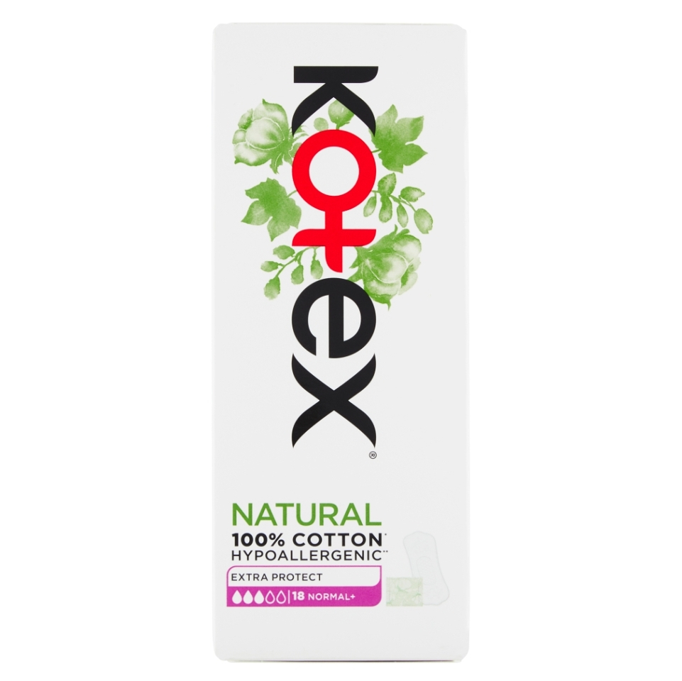KOTEX Natural Slipové vložky Normal+ 18 kusů