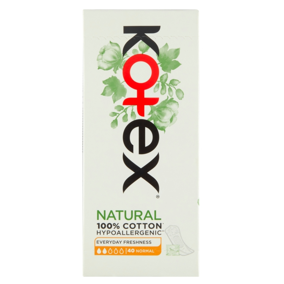 E-shop KOTEX Natural Slipové vložky Normal 40 kusů