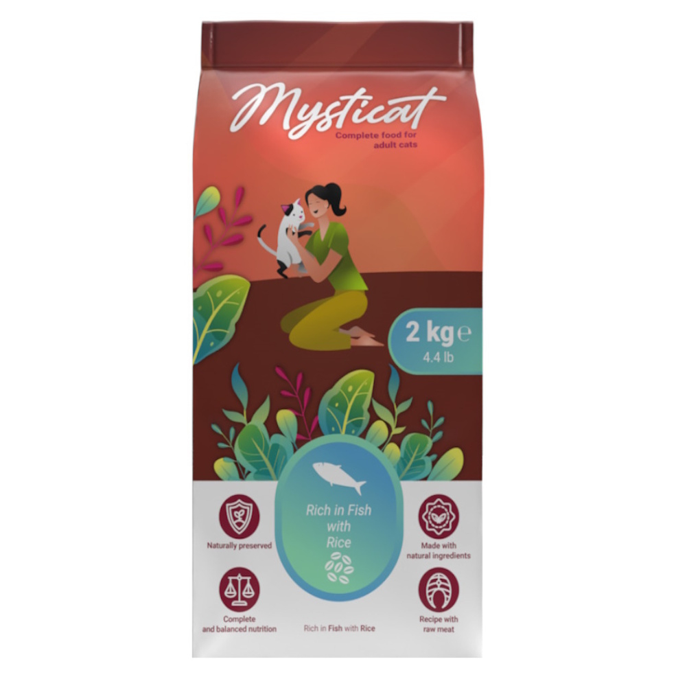 E-shop KRAFTIA Mysticat Adult Fish & Rice granule pro kočky, Hmotnost balení: 2 kg