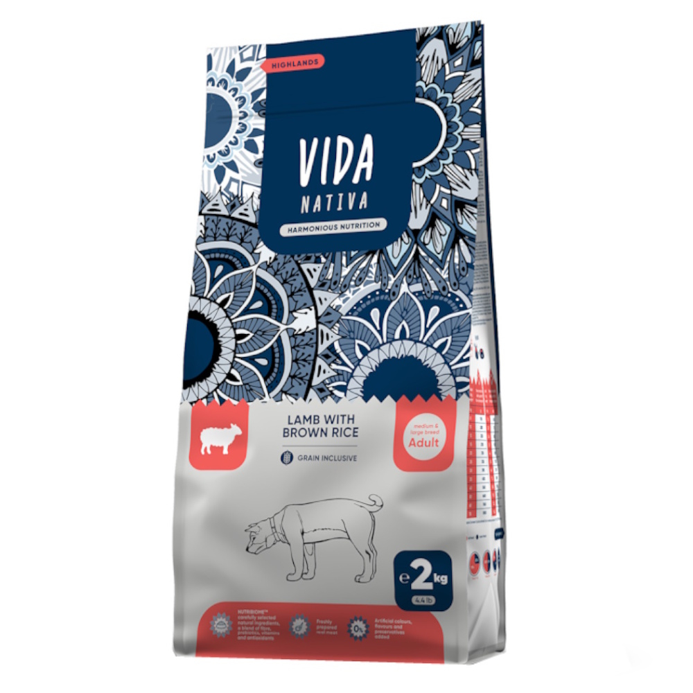 E-shop KRAFTIA Vida Nativa Adult M/L Lamb&Rice granule pro psy, Hmotnost balení: 2 kg