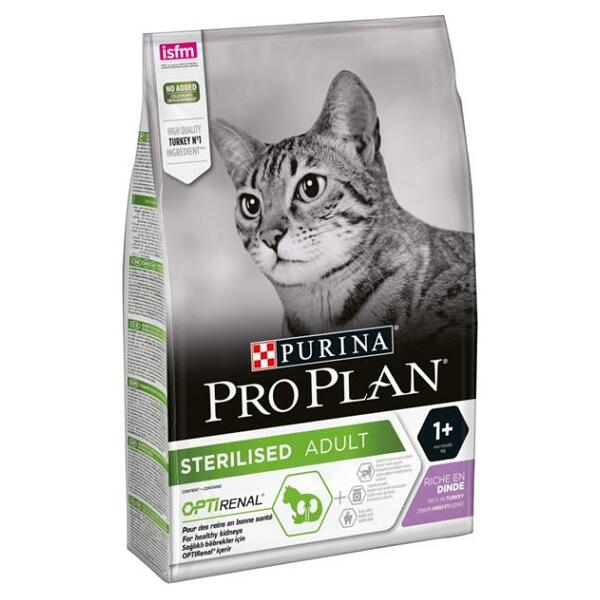Levně PURINA PRO PLAN Sterilised Turkey granule pro kočky 3 kg