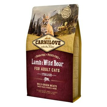 CARNILOVE  Lamb & Wild Boar Grain Free granule pro kastrované kočky 2 kg