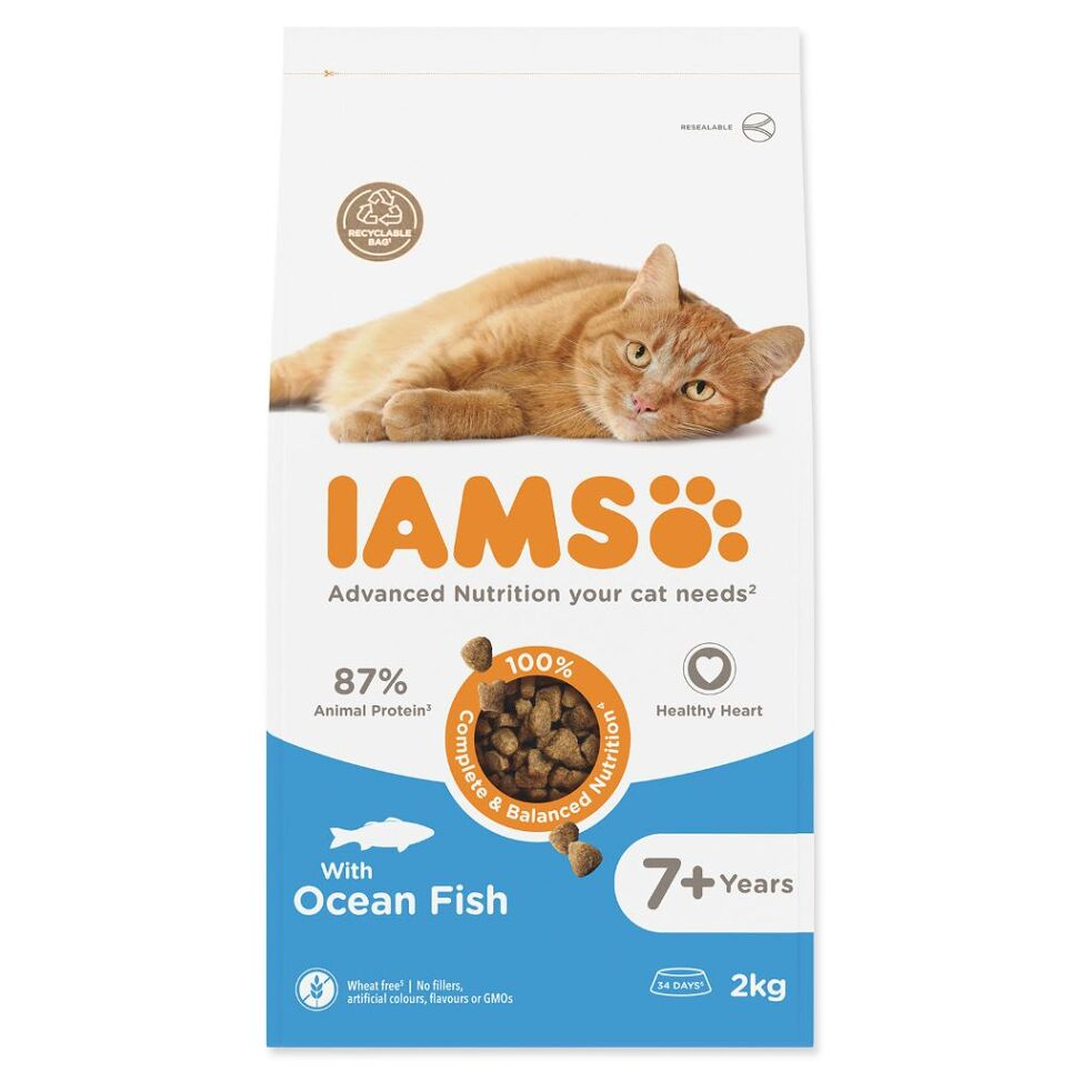 IAMS Cat Senior Ocean Fish granule pro kočky 2 kg