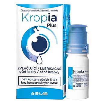 KROPIA Plus zvlhčující oční kapky 10 ml (Na zvhlčení očí, umělé slzy)