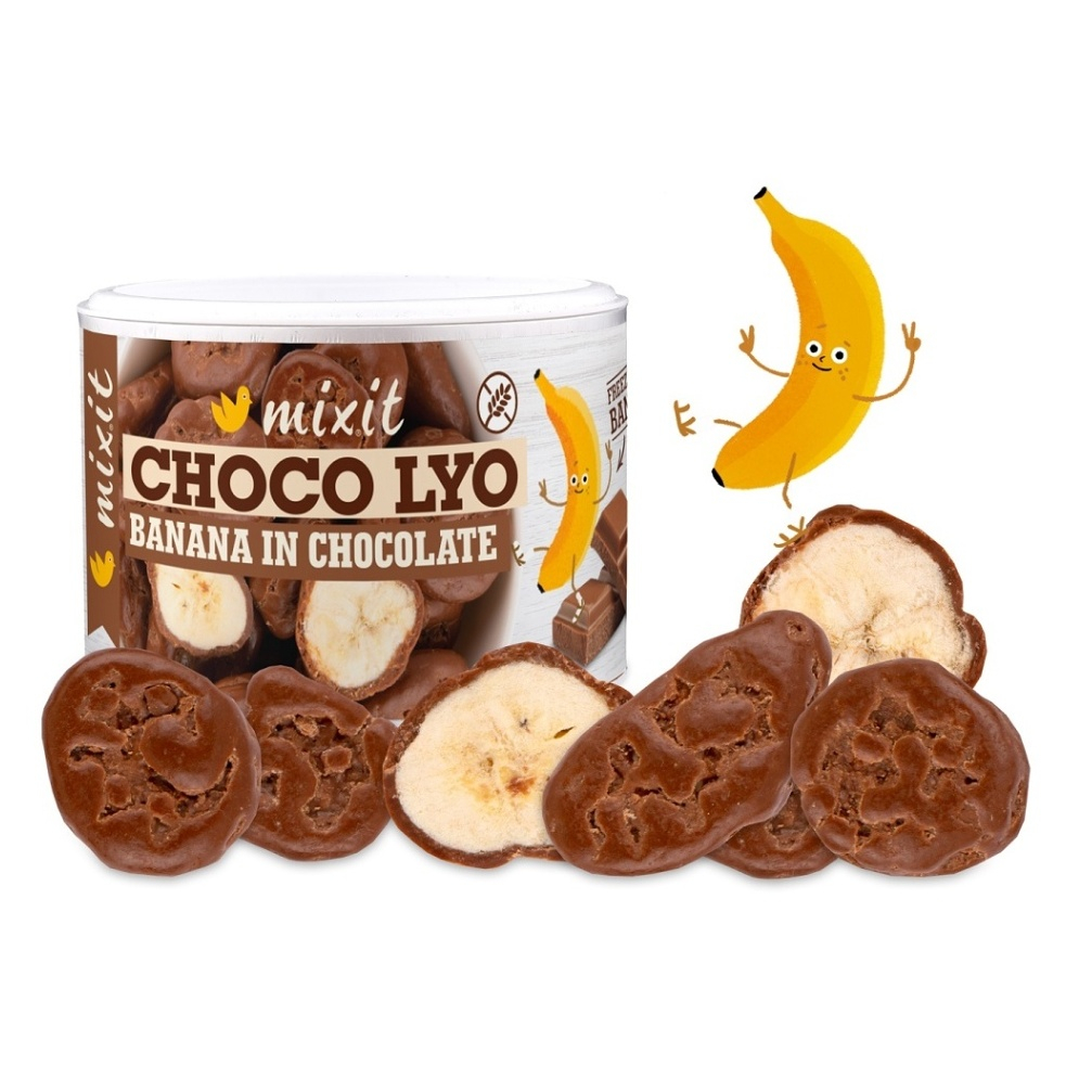 E-shop MIXIT Křupavé banánky v čokoládě 170 g