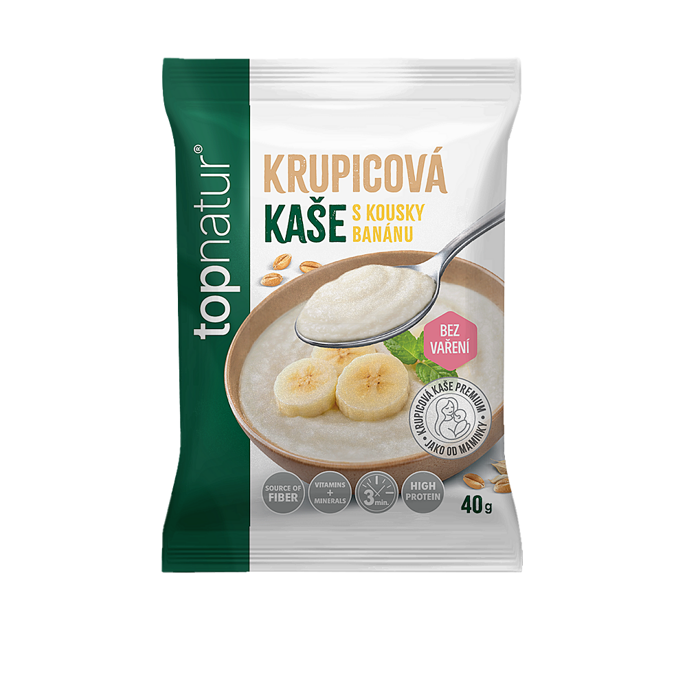 TOPNATUR Krupicová kaše banán 40 g