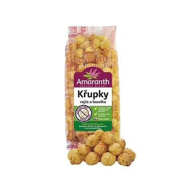 AMARANTH Křupky rajče bazalka 80 g (Bezlepkové křupky a cereálie) - Slané