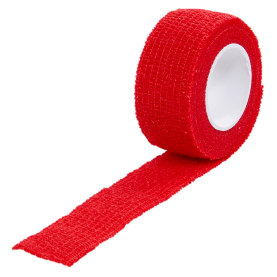 E-shop KRUUSE Vet-flex obinadlo 2,5 cm x 4,5 m červená 1 ks