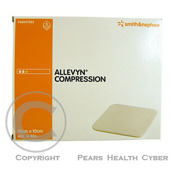 Krytí Allevyn Compression - pěnové hydroaktivní 10 x 10 cm/5 ks