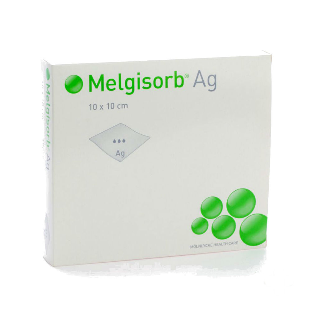 Krytí Melgisorb Ag 10x10cm absorpční algin.sterilní 10ks