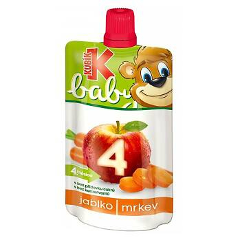 KUBÍK Baby Ovocná kapsička Jablko-Mrkev 120 g