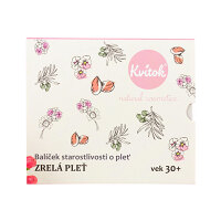 KVITOK Starostlivost o zralou pleť 30+ Čistící olej 30ml+Květinová voda 30ml+Denní krém 15ml+Noční krém 15ml Dárkové balení