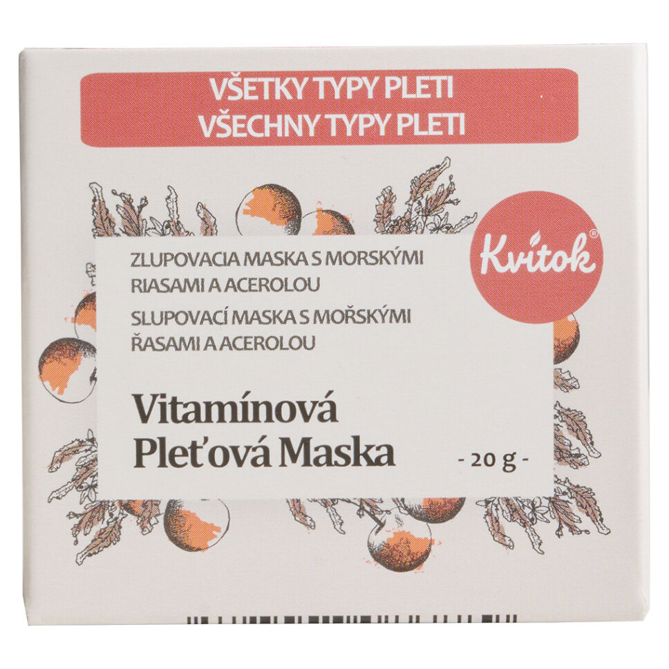E-shop KVITOK Slupovací maska s acerolou Vitamínová 20 g