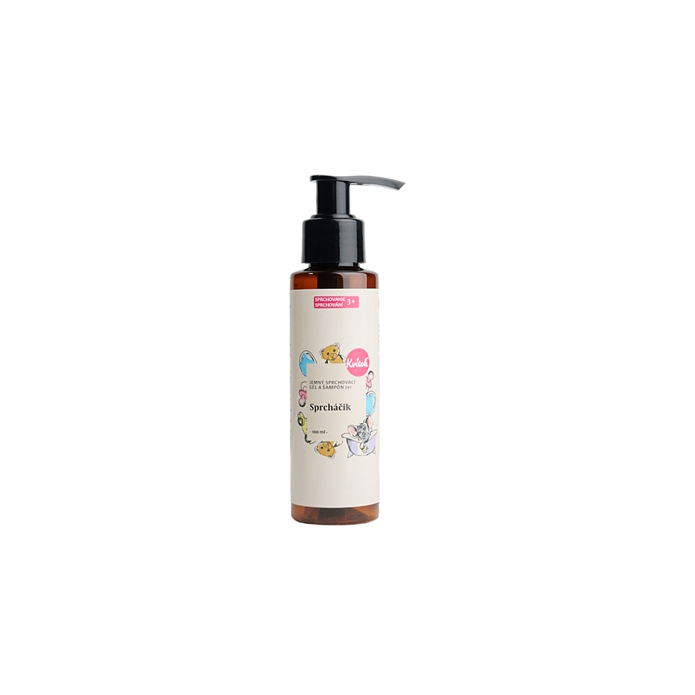 Kvitok Jemný dětský sprchový gel a šampon 2v1, 100 ml