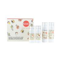 KVITOK Starostlivost O citlivou pleť Čistící olej 30ml+Květinová voda 30ml+Denní krém 15ml+Noční krém 15ml Dárkové balení