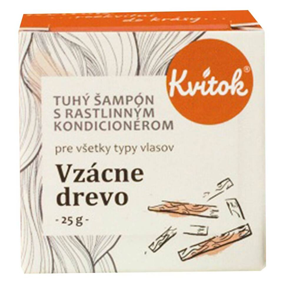 E-shop KVITOK Tuhý šampon Vzácné dřevo 25 g