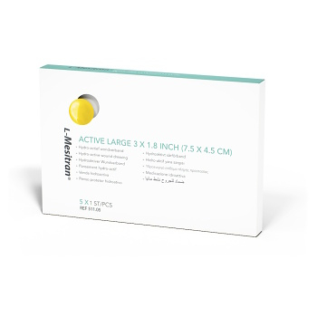 L-MESITRAN Active Large léčivá náplast 7.5 x 4.5 cm 5 kusů (Krytí a hojení ran) - Hojivý, Absorpční, Antibakteriální