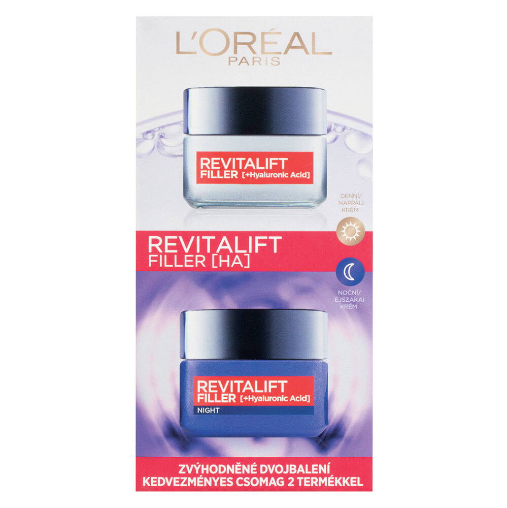 L´ORÉAL Paris Revitalift Filler Duopack Denní krém + noční krém 2 x 50 ml